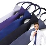 Cravatte slim blu lavaggio a mano per matrimonio per Uomo 