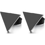 Orecchini neri in acciaio inox a triangolo per Uomo Cool steel and beyond 