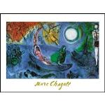 Marc Chagall Stampa D'Arte e Cornice (MDF) Nero - Il Concerto, 1957 (80 x 60cm)