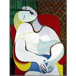1art1 Pablo Picasso Stampa D'Arte e Cornice (MDF) Nero - Il Sogno (80 x 60cm)