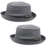 Cappelli estivi 56 eleganti grigi in misto cotone per festa per Uomo 