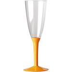 Bicchieri arancioni di plastica da spumante Big party 