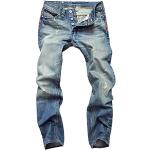 Pantaloni steampunk blu chiaro XXL taglie comode di cotone per l'autunno da jogging per Uomo 