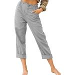 Pantaloncini grigi XL di cotone con strass da calcio per Donna 
