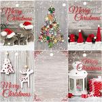 25 etichette per regali di Natale, 52 x 74 mm, 5 motivi nostalgici diversi, 5 etichette per regali di Natale