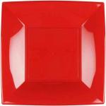 Piatti quadrati rossi di plastica a prova di microonde 