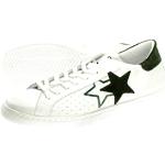 2Star Sneaker Low in Pelle Uomo White-Green 42 Tag