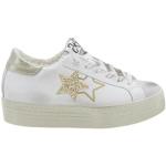 Sneakers larghezza E casual bianche numero 35 con glitter platform per Donna 2 Star 