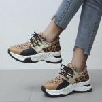 Sneakers larghezza E casual multicolore leopardate platform per Donna 