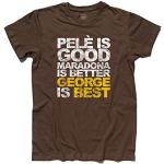 3stylershop T-Shirt Uomo George Best 1 - Pelè is Good, Maradona is Better, George is Best