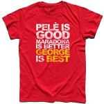 3stylershop T-Shirt Uomo George Best 1 - Pelè is G