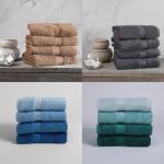 Asciugamani marroni 50x80 di cotone da lavare a mano 4 pezzi da bagno 