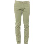 Pantaloni regular fit verde chiaro XS di cotone tinta unita per Uomo 40WEFT 