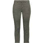 Pantaloni regular fit verde militare XS di cotone tinta unita per Donna 40WEFT 