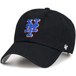 47Brand New York Mets Black Ballpark Clean Up Strapback Cap, Nero , Taglia unica
