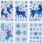 Adesivi murali natalizi romantici blu in similpelle 