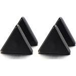 Orecchini neri in acciaio inox a triangolo per Donna Cool steel and beyond 