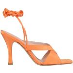 Sandali larghezza E arancioni numero 38 in poliestere con punta quadrata tacco stiletto con tacco per Donna 8 by Yoox 