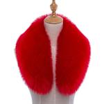 Cappelli invernali rossi L di eco-pelliccia per Donna 