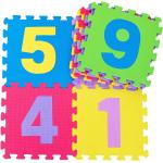 9Pz Tappeto Tappetino Piastrella Puzzle Numeri 32X32X1 Per Bambini Da Interno