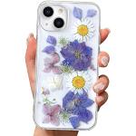Custodie iPhone viola in silicone a fiori 