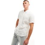 Camicie scontate bianche XS di lino mezza manica con manica corta per Uomo Abercrombie & Fitch 