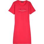 Magliette & T-shirt rosse L di cotone a fiori con glitter mezza manica con scollo rotondo per Donna Freddy 
