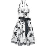 Abito media lunghezza Rockabilly di H&R London - Floral Long Dress - XS a XXL - Donna - bianco/nero