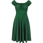 Abito media lunghezza Rockabilly di Voodoo Vixen - Gathered neckline flared dress - XS a 4XL - Donna - verde