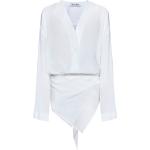 Mini abiti bianchi S di cotone con scollo a V mini manica lunga per Donna Attico 