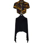 Mini abiti neri S in jersey mini mezza manica per Donna Versace Jeans 