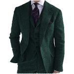 Completi verdi XL di tweed per matrimonio per Uomo 