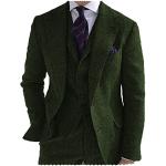 Completi verde militare XL di tweed per matrimonio per Uomo 