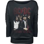 Magliette & T-shirt nere taglie comode manica lunga per Donna AC/DC 