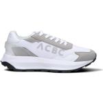 Sneakers larghezza E scontate casual bianche numero 44 in tessuto con tacco da 5 cm a 7 cm per Uomo ACBC 