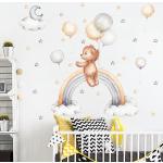 Adesivi murali grigi in similpelle a tema orso per bambini 