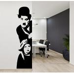 Adesiviamo 971-M murale Charlie Chaplin: Il Monello Wall Sticker Vinyl Decal Adesivo prespaziato in Vinile Design Arredamento per Decorazione pareti e muri Sinistra