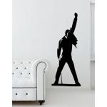 Adesivo murale per la casa. "Freddie Mercury". Wall Sticker Adesivo4You (Nero, Large 60x150 cm.)