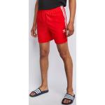 Pantaloncini rossi S in poliestere da mare per Uomo adidas 3 Stripe 