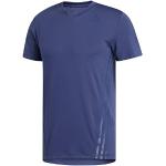 Magliette & T-shirt blu XS in poliestere traspiranti con scollo tondo con scollo rotondo per Uomo adidas Aeroready 
