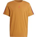 Magliette & T-shirt scontate color block marroni L di cotone mezza manica con scollo rotondo per Uomo adidas 