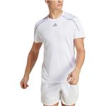 Shorts scontati bianchi XXL taglie comode in poliestere mezza manica da running per Uomo adidas 