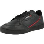 Sneakers basse larghezza E scontate nere numero 40 in pelle liscia per Uomo adidas Continental 80 