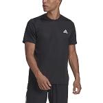 T-shirt scontate nere L traspiranti mezza manica da fitness per Uomo adidas Aeroready 