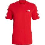 Magliette & T-shirt scontate rosse XL di cotone mezza manica con scollo rotondo per Uomo adidas Essentials 