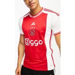 adidas Football - AFC Ajax 23/24 - Maglia home rossa e bianca-Bianco