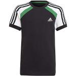 Adidas GM6970 B Bold Tee T-Shirt Bambino Black/Core Green/White 5-6A