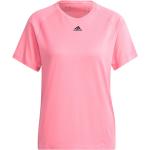 Magliette & T-shirt scontate rosa S in poliestere mezza manica con scollo rotondo per Donna adidas HEAT.RDY 