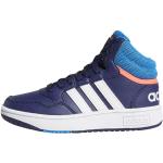 adidas Hoops Mid Shoes, Sneakers Unisex - Bambini e ragazzi, Dark Blue Blue Rush Turbo, 37 1/3 EU