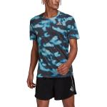 Adidas Run Icons Aop Short Sleeve T-shirt Blu S Uomo